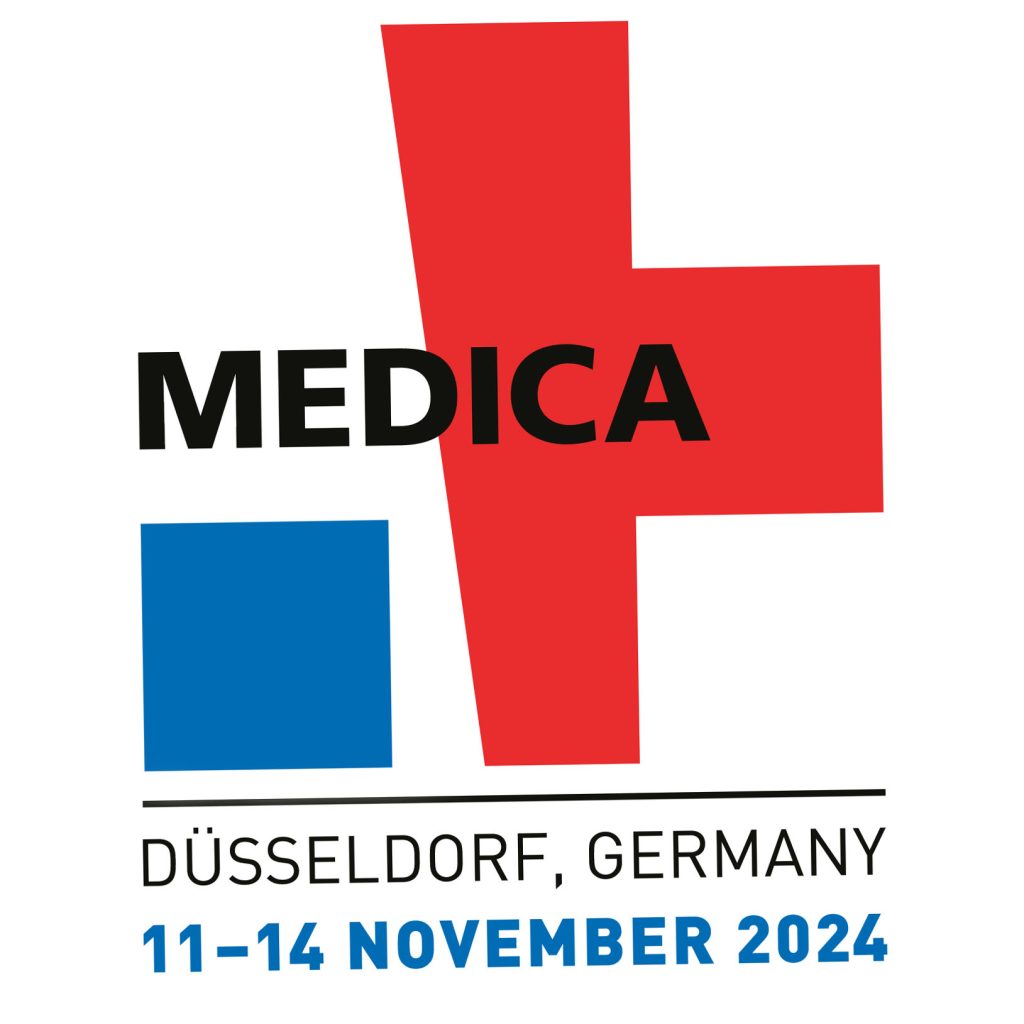 This is the image of MEDICA 2024 logo showing the location of the event and we design and manufacture a trade show stands for this event.